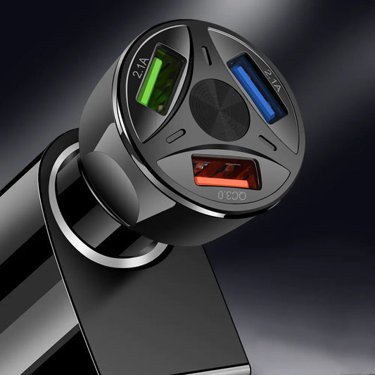 QC3.0 Dual Port USB Car Charger with Fast Charging