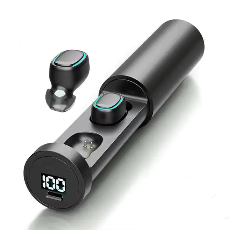 Cylinder Pull-out Binaural Wireless Bluetooth Headphones